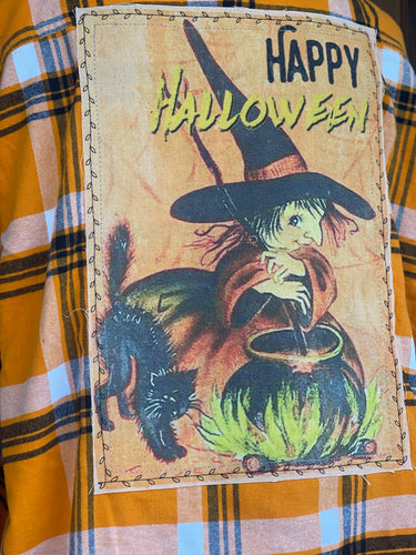 Halloween Series Art Flannel- WITCHYPOO
